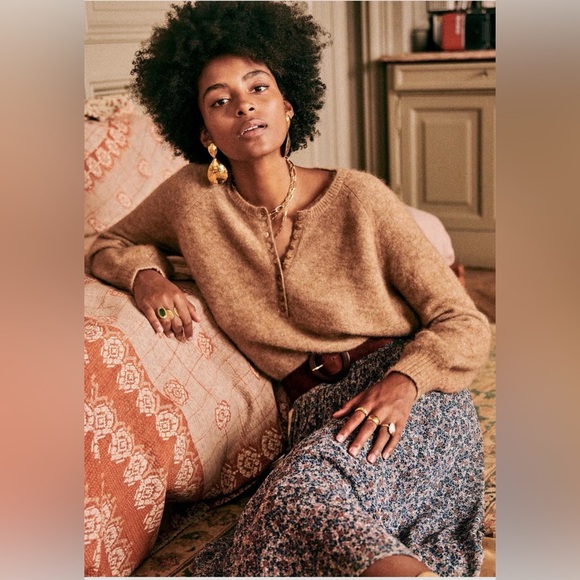 NWOT Sezane Leon Jumper in Camel color - Picture 5 of 5